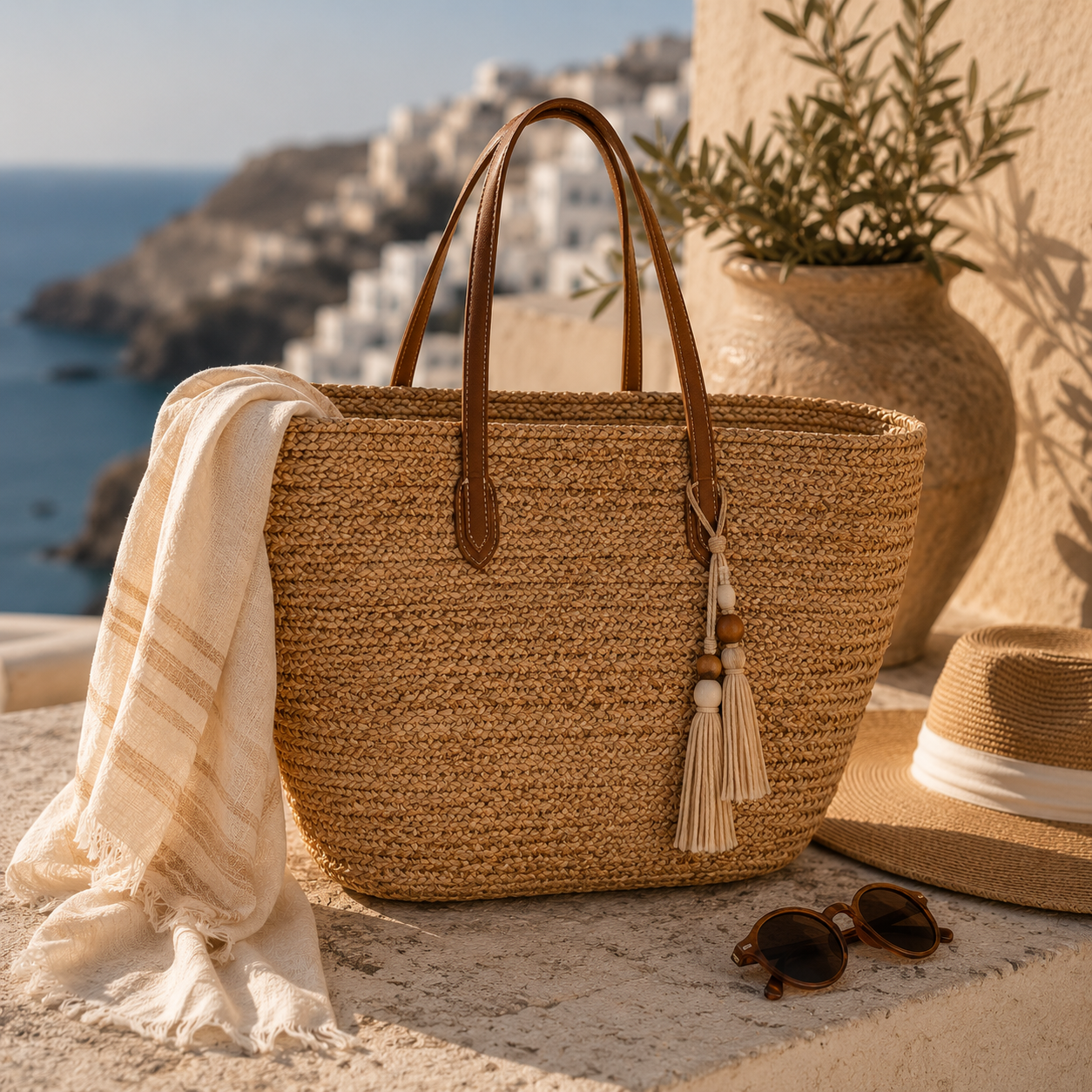 coastal escape beach tote